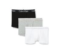 Calvin Klein Pack de 3 Calzoncillos Bóxer para Hombre Algodón Elástico, Multicolor (White/Black/Grey Heather), S