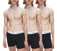 Calvin Klein Pack de 3 Calzoncillos Bóxer para Hombre Algodón Elástico, Negro (Black), S