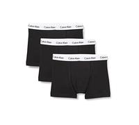 Calvin Klein Pack de 3 Calzoncillos Bóxer para Hombre Algodón Elástico, Negro (Black), S