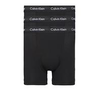 Calvin Klein Pack de 3 Calzoncillos Bóxer para Hombre Algodón Elástico, Negro (Black W Black WB), M