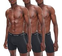 Calvin Klein Pack de 3 Calzoncillos Bóxer para Hombre Algodón Elástico, Negro (Black W Black WB), M