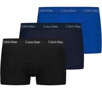 Calvin Klein Pack de 3 Calzoncillos Bóxer para Hombre Low Rise Trunk Algodón Elástico, Multicolor (Black/Blueshadow/Cobaltwater DTM WB), S