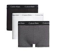 Calvin Klein Pack de 3 Calzoncillos Bóxer para Hombre Low Rise Trunk Algodón Elástico, Multicolor (White/B&W Stripe/Black), S