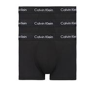 Calvin Klein Pack de 3 Calzoncillos Bóxer para Hombre Low Rise Trunk Algodón Elástico, Negro (Black W Black WB), M