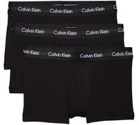 Calvin Klein Pack de 3 Calzoncillos Bóxer para Hombre Low Rise Trunk Algodón Elástico, Negro (Black W Black WB), XL
