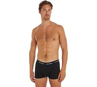 Calvin Klein Pack de 3 Calzoncillos Bóxer para Hombre Low Rise Trunk Algodón Elástico, Negro (Black W Black WB), L