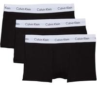 Calvin Klein Pack de 3 Calzoncillos Bóxer para Hombre Low Rise Trunk Algodón Elástico, Negro (Black), XS
