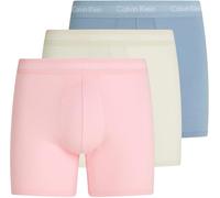 Calvin Klein Pack de 3 Calzoncillos Bóxer para Hombre Tejido Elástico, Multicolor (Faded Denim, Celadon Tint, Buff PK), S