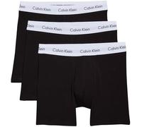 Calvin Klein Pack de 3 Calzoncillos Bóxer para Hombre Tejido Elástico, Negro (Black), XL