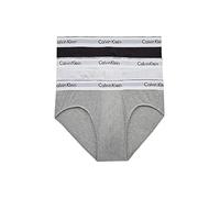 Calvin Klein Pack de 3 Calzoncillos Hip Brief para Hombre Algodón Elástico, Multicolor (Black/White/Grey Heather), M