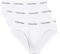Calvin Klein Pack de 3 Calzoncillos Hip Brief para Hombre Algodón Elástico Ropa Interior, Blanco (White), M