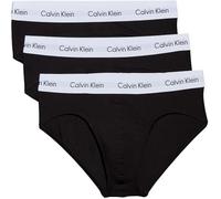 Calvin Klein Pack de 3 Calzoncillos Hip Brief para Hombre Algodón Elástico Ropa Interior, Negro (Black), M
