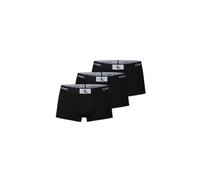 Calvin Klein Pack de 3 Calzoncillos para Hombre Bóxer de Tiro Bajo Elásticos, Negro (Black/Black/Black), XS