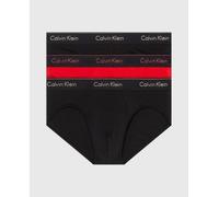 Calvin Klein Hip Brief 3Pk 71A, Hombre, B- W Bk Wb/Rg- Bk Wb/B- Bk Wb, S
