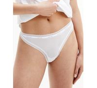 Calvin Klein Mujer Pack de 3 Strings con Stretch, Multicolor (Black/White/Honey Almond), XL