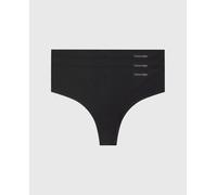 Calvin Klein Pack de 3 tangas - Invisibles Micro. Negro L (L)