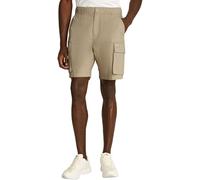 Calvin Klein Pantalón Cargo Hombre Shorts Washed con Cintura elástica, Beige (Stone Gray), 28W