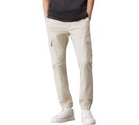 Calvin Klein Pantalón Cargo Hombre Skinny Fit con Bolsillos, Beige (Pelican), 28W