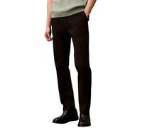 Calvin Klein Pantalones Chinos Ajustados de algodón elástico para Hombre, LV040EM633, Pantalones Casuales, Color Negro (Negro), 3234