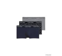 Calvin Klein Men Low Rise Trunk 3PK Blue (Shoreline/Cut Circles Shoreline/Mis) L