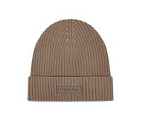 Calvin Klein Patch Chunky Rib Cotton Beanie Lv04D8053G Gorro/Sombrero, Brown (Chateau Gray), Talla única para Hombre