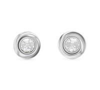 Calvin Klein Pendientes de Botón para Mujer Colección TWISTED BEZEL SOLITAIRE en Acero Inoxidable con Cristales - 35000771