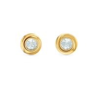 Calvin Klein Pendientes de Botón para Mujer Colección TWISTED BEZEL SOLITAIRE en Oro Amarillo con Cristales - 35000772