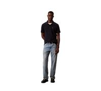 Calvin Klein Polo de Manga Corta Hombre Monogram Pique de algodón