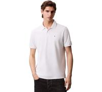 Calvin Klein Polo de Manga Corta Hombre Monogram Pique de algodón, Blanco (Blanc De Blanc), S