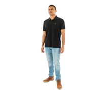 Calvin Klein Polo de Manga Corta Hombre Monogram Pique de algodón, Negro (Black), L