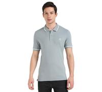 Calvin Klein Polo de Manga Corta Hombre Tipping Slim Tejido elástico, Azul (Lead), XS