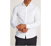 Calvin Klein Poplin Stretch Slim Bright White Talla: S | Camisas Casuales Outlet | Hombre | Blanco