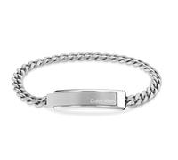 Calvin Klein Pulsera de Cadena para Hombre Colección ICONIC ID en Acero Inoxidable con una Placa Grabada - 35000048