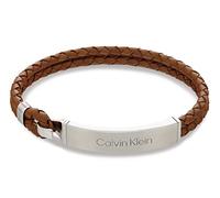 Calvin Klein Pulsera de cuero trenzado CK ICONIC FOR HIM Marrón 35000405