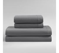 Calvin Klein - Queen Bed Sheets, Relaxed Garment Washed Cotton Percale Bedding Set with Matching Pillowcases, Deep Pockets, Oeko-Tex Certified (Washed Percale Graphite, Queen)