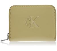 Calvin Klein Raised CK Medium Zip Around Lv04f1026g, Carteras para Mujer, Brown (Mint Tea), Talla única