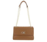 Calvin Klein Re-Lock EMB Convertible Crossbody Brown Sugar