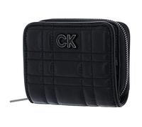 Calvin Klein Re-Lock Quilt Zip Around Monedero Billetera CK Black