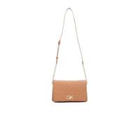 Calvin Klein Re-Lock Shoulder Bag With Flap Brown Sugar