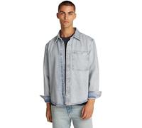 Calvin Klein Regular Dj30J327021 Camisa L/S, Denim Light, XL para Hombre