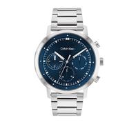 Calvin Klein Reloj Analógico de Cuarzo Multifunción para Hombre Colección Gauge con Correa de Acero Inoxidable Plateada - 25200063