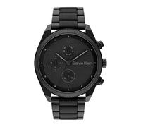 Calvin Klein Reloj Analógico de Cuarzo multifunción para Hombre, Colección Impact con Correa, Acero Inoxidable, Negro (Black)