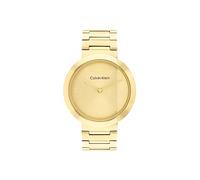 Calvin Klein Reloj Analógico de Cuarzo para Hombre y Mujer Colección CK Eccentric con Correa de Acero Inoxidable de Color Dorado - 25200290