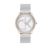 Calvin Klein Reloj Analógico de Cuarzo para Hombre y Mujer Colección Iconic Mesh - 35MM con Correa de Malla de Acero Inoxidable Plateada - 25200033
