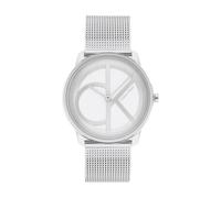 Calvin Klein Reloj Analógico de Cuarzo para Hombre y Mujer Colección Iconic Mesh - 35MM con Correa de Malla de Acero Inoxidable Plateada - 25200032