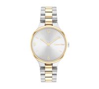 Calvin Klein Reloj Analógico de Cuarzo para Mujer Colección Linked Bracelet 32MM con Correa de Acero Inoxidable Bicolor - 25200132