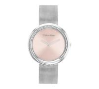 Calvin Klein Reloj Analógico de Cuarzo para Mujer Colección Twist con Correa de Malla de Acero Inoxidable Plateada - 25200149