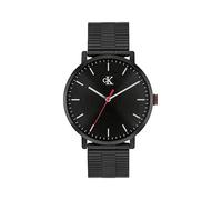Calvin Klein Reloj con Movimiento de Cuarzo de Tres Manecillas Negra Colección CK Real con Correa de Acero Inoxidable Negra - 25200550