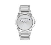 Calvin Klein Reloj con Movimiento de Cuarzo de Tres Manecillas para Hombre Colección Meta-Minimal con Correa de Acero Inoxidable Plateada - 25200456