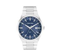 Calvin Klein Reloj con Movimiento de Cuarzo de Tres Manecillas y Calendario para Hombre Colección DISTINGUISH con Correa de Acero Inoxidable Plateada - 25200488